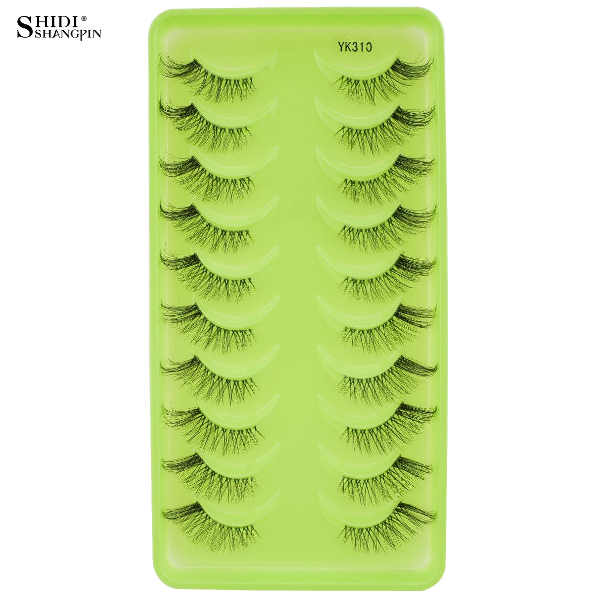 SHIDISHANGPIN 5/10Pairs False Lashes Cat Eye Eyelashes Eyelash Extension 3D Mink Half Lashes Natural Makeup faux Cils maquiagem - Blinksy